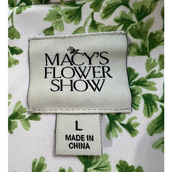 Macy's Green Floral Trench Coat - Picture 10 of 12